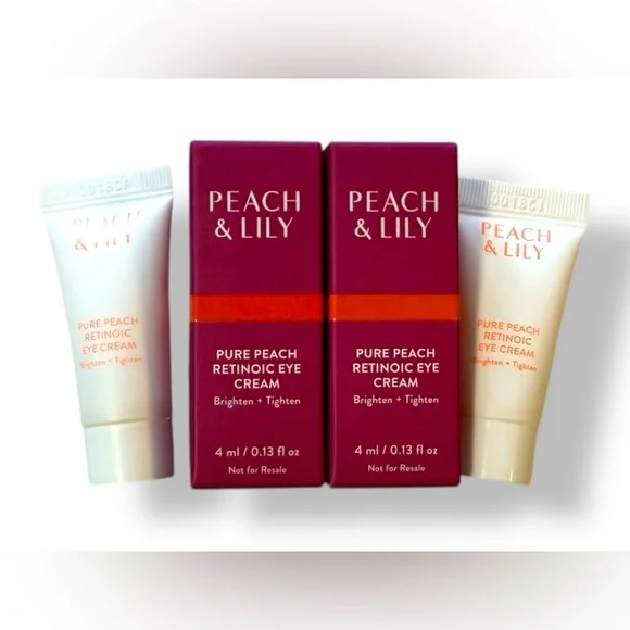 NEW 5 Pc Peach & Lily Set Pore Toner, Barrier Serum, Eye Cream & Cleanser